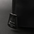 Prada Re-Edition 2005 Nylon Shoulder Bag – Black - Black with Silver-Tone Hardware — view 12