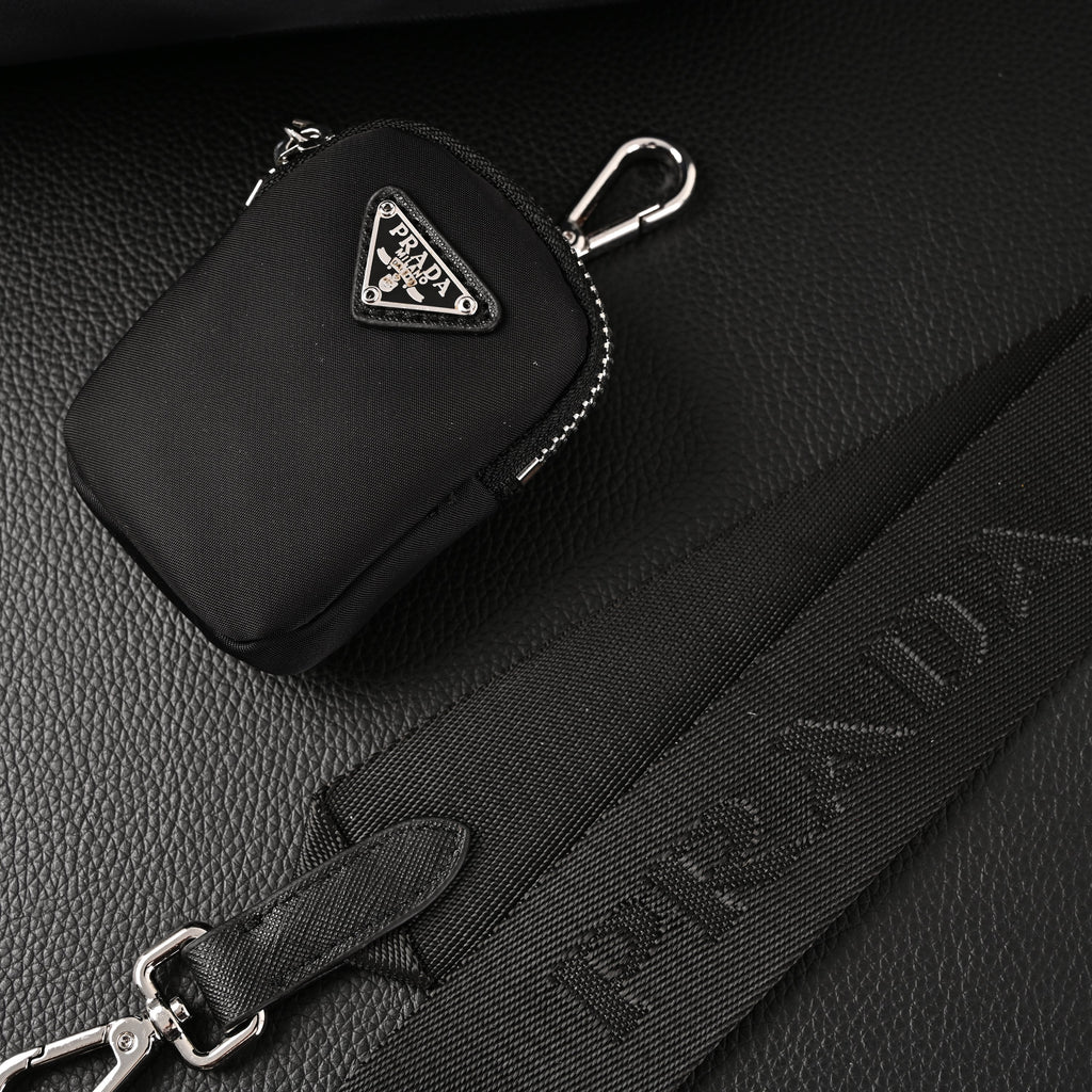 Prada Re-Edition 2005 Nylon Shoulder Bag – Black - Black with Silver-Tone Hardware — view 16