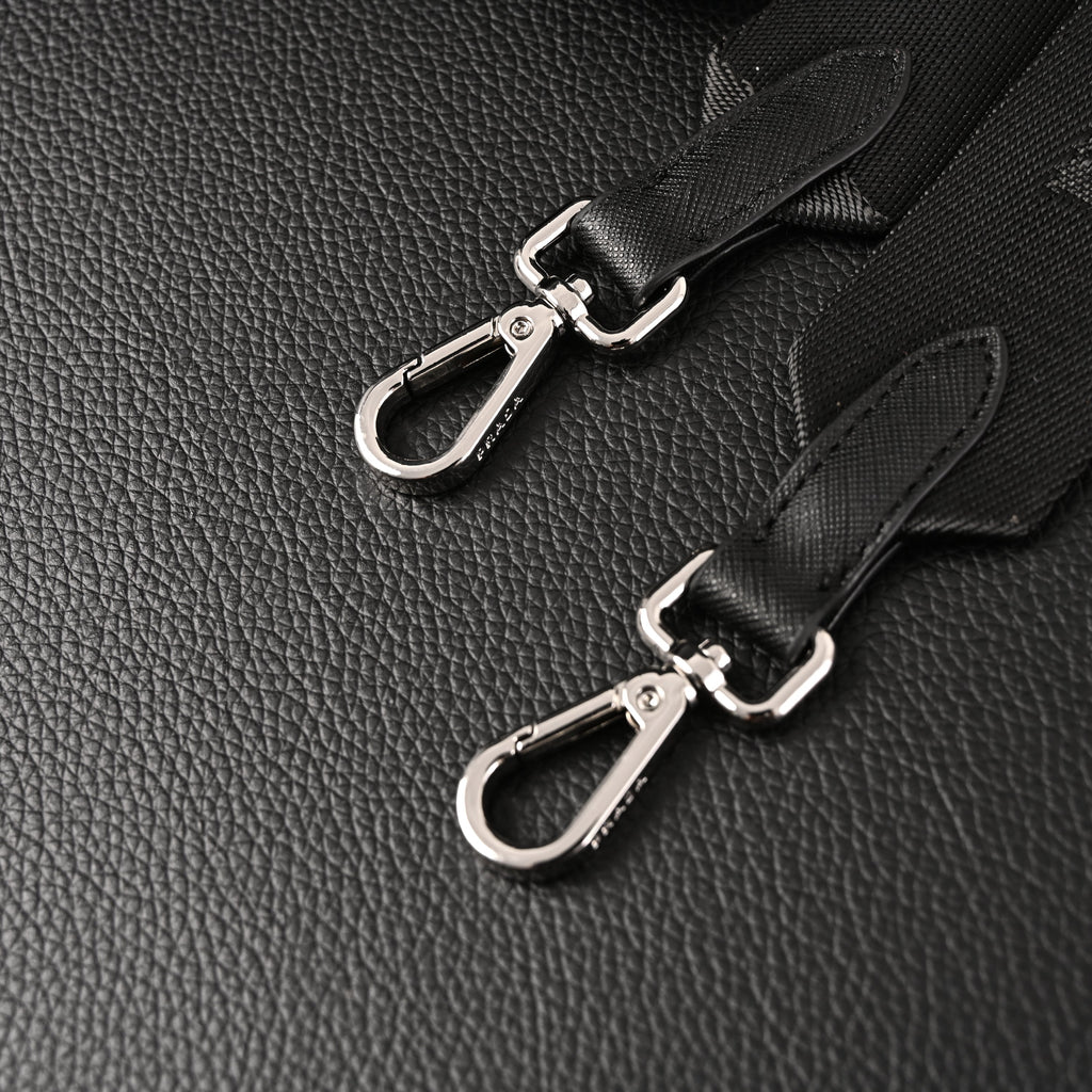 Prada Re-Edition 2005 Nylon Shoulder Bag – Black - Black with Silver-Tone Hardware — view 22