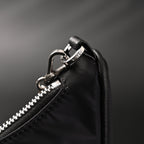 Prada Re-Edition 2005 Nylon Shoulder Bag – Black - Black with Silver-Tone Hardware — view 13
