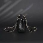 Chanel Classic Flap Bag – Black Quilted Caviar Leather with Gold-Tone Hardware — view 5