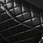 Chanel Classic Flap Bag – Black Quilted Caviar Leather with Gold-Tone Hardware — view 4