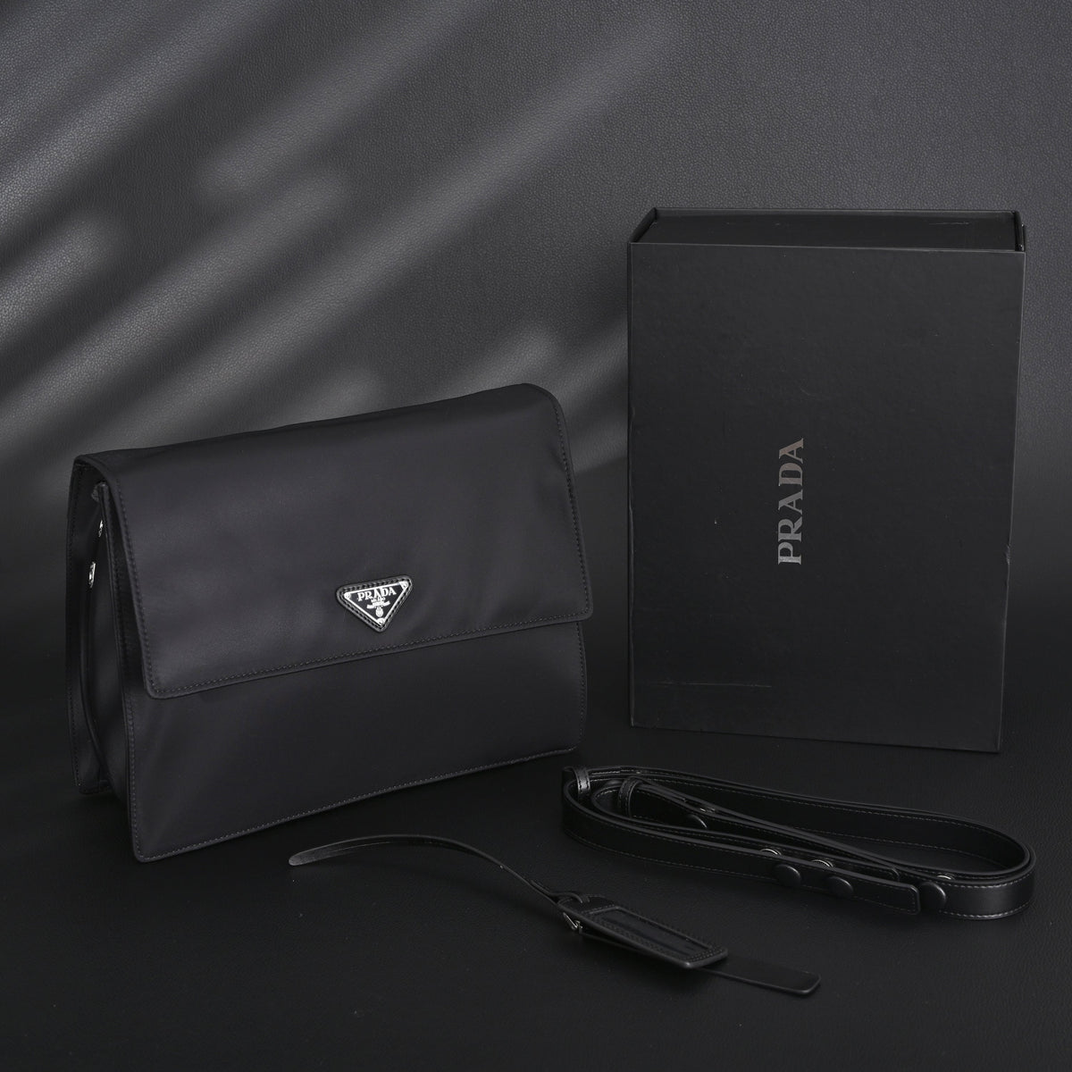 Prada Nylon Black Messenger Bag — view 1