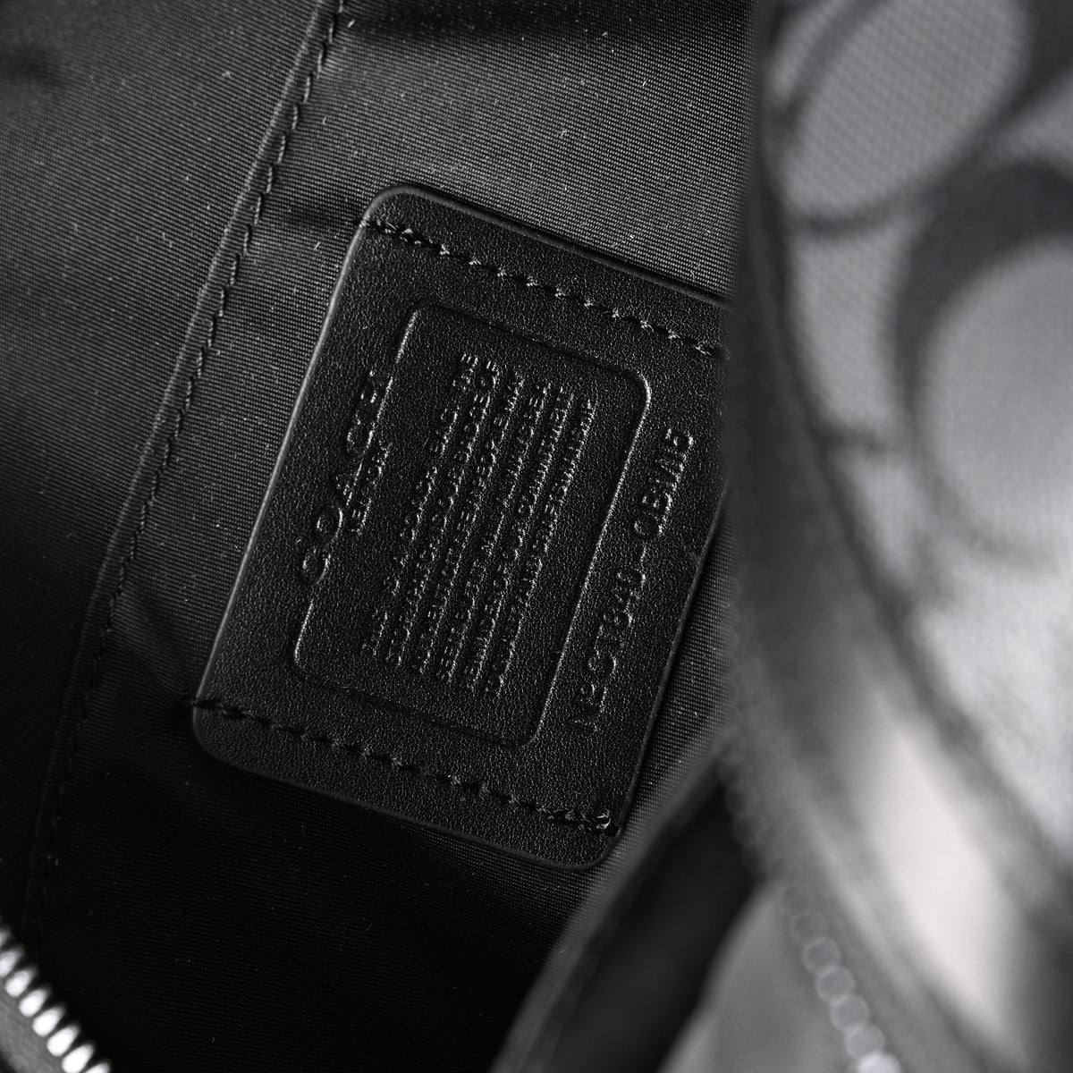 Coach Signature Duffel Bag – Black Monogram Canvas with Leather Trim — view 2