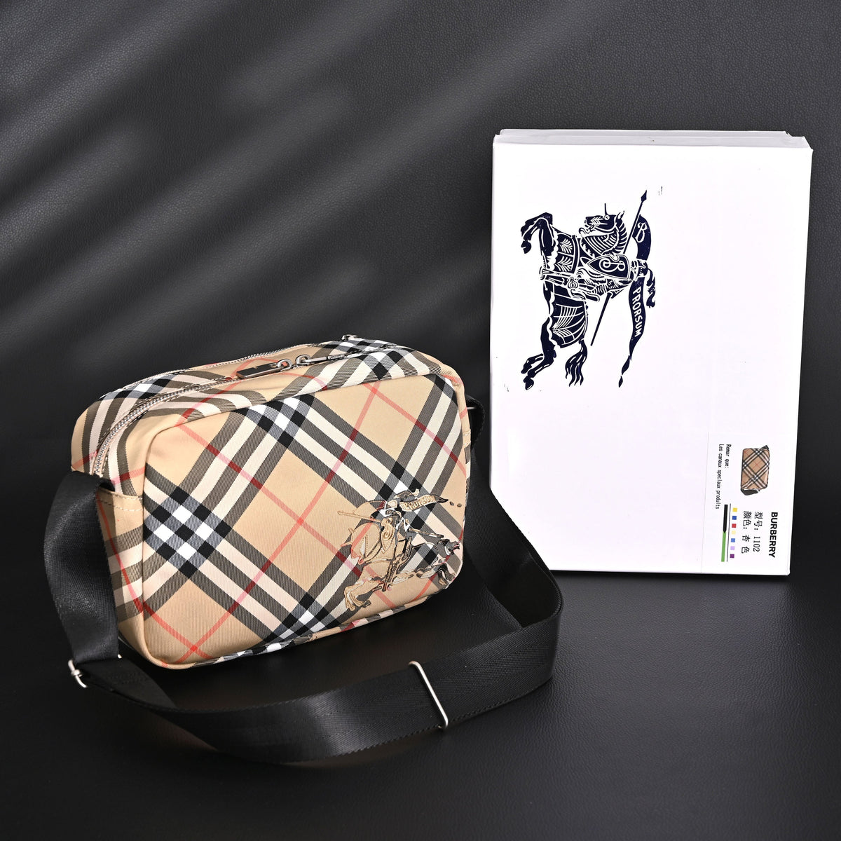 Burberry Vintage Check Canvas Crossbody Messenger Bag — view 1
