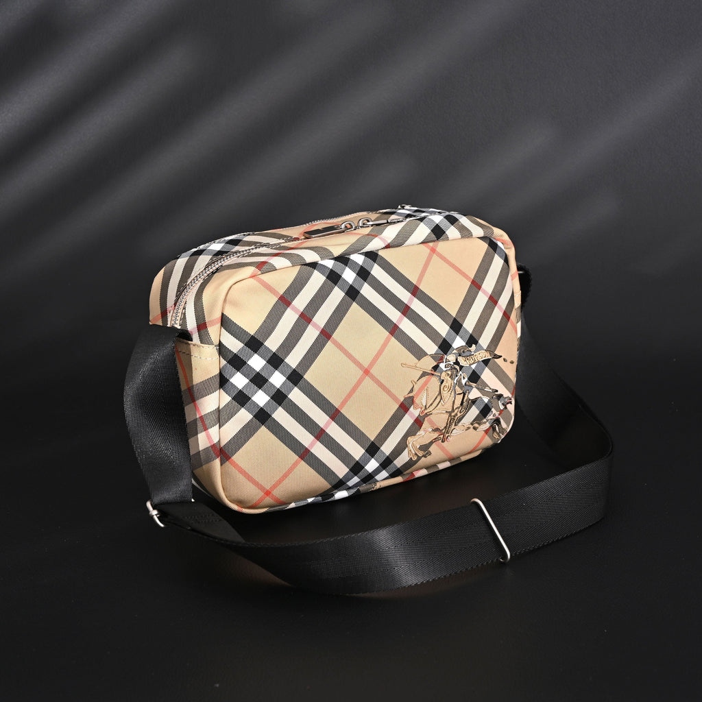 Burberry Vintage Check Canvas Crossbody Messenger Bag — view 12