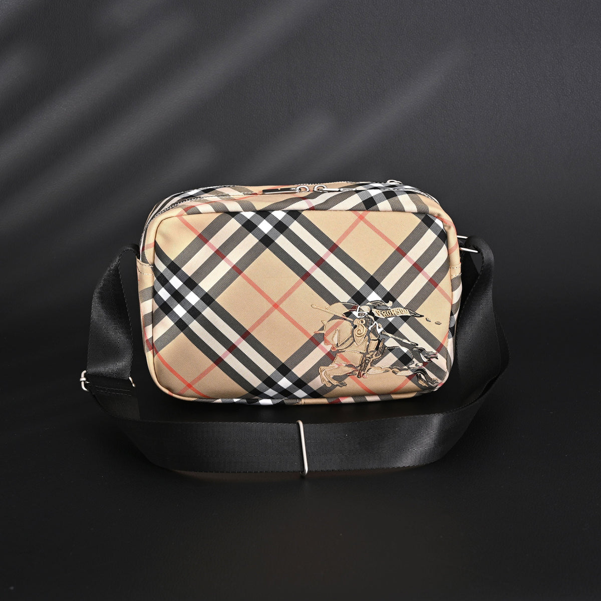 Burberry Vintage Check Canvas Crossbody Messenger Bag — view 13