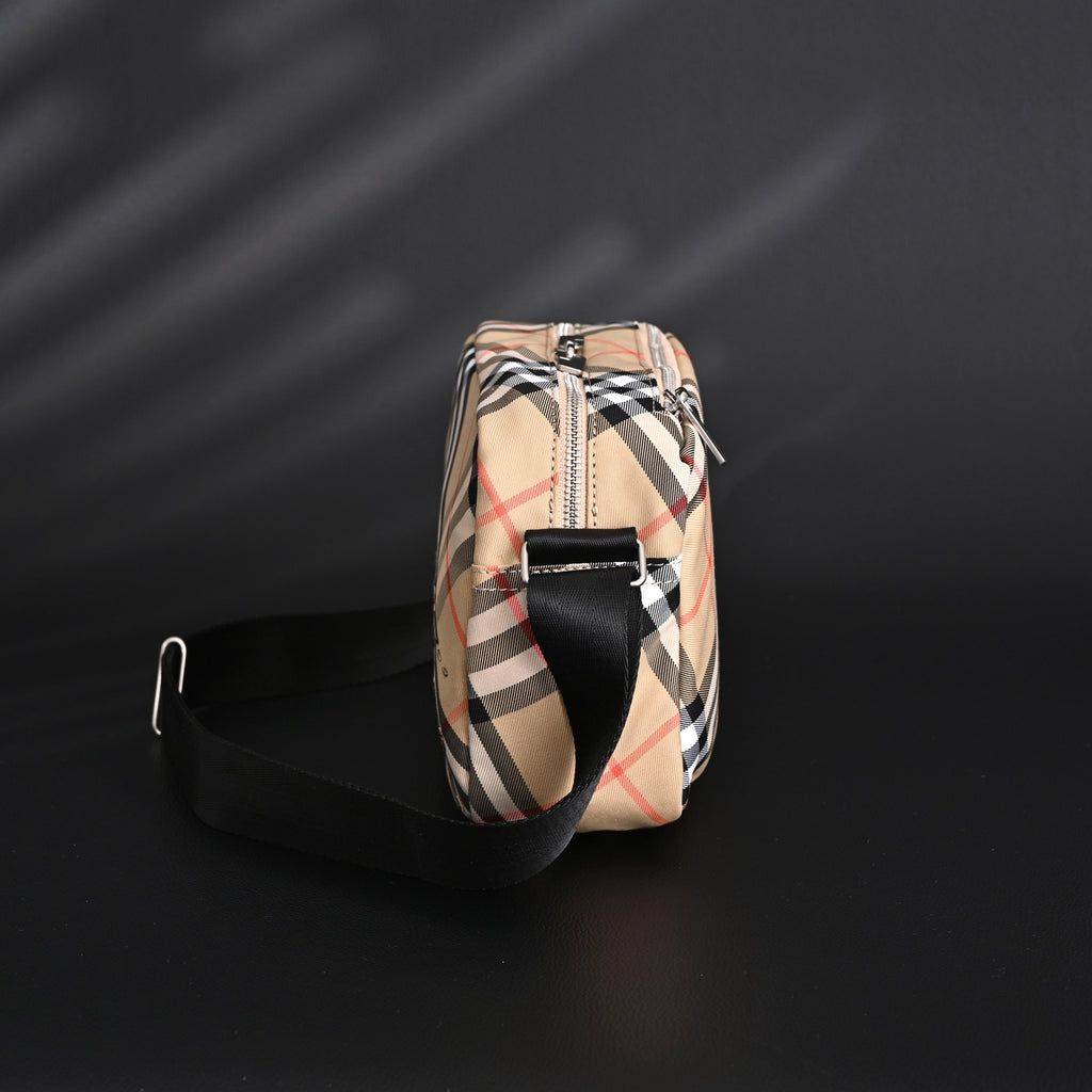 Burberry Vintage Check Canvas Crossbody Messenger Bag — view 2