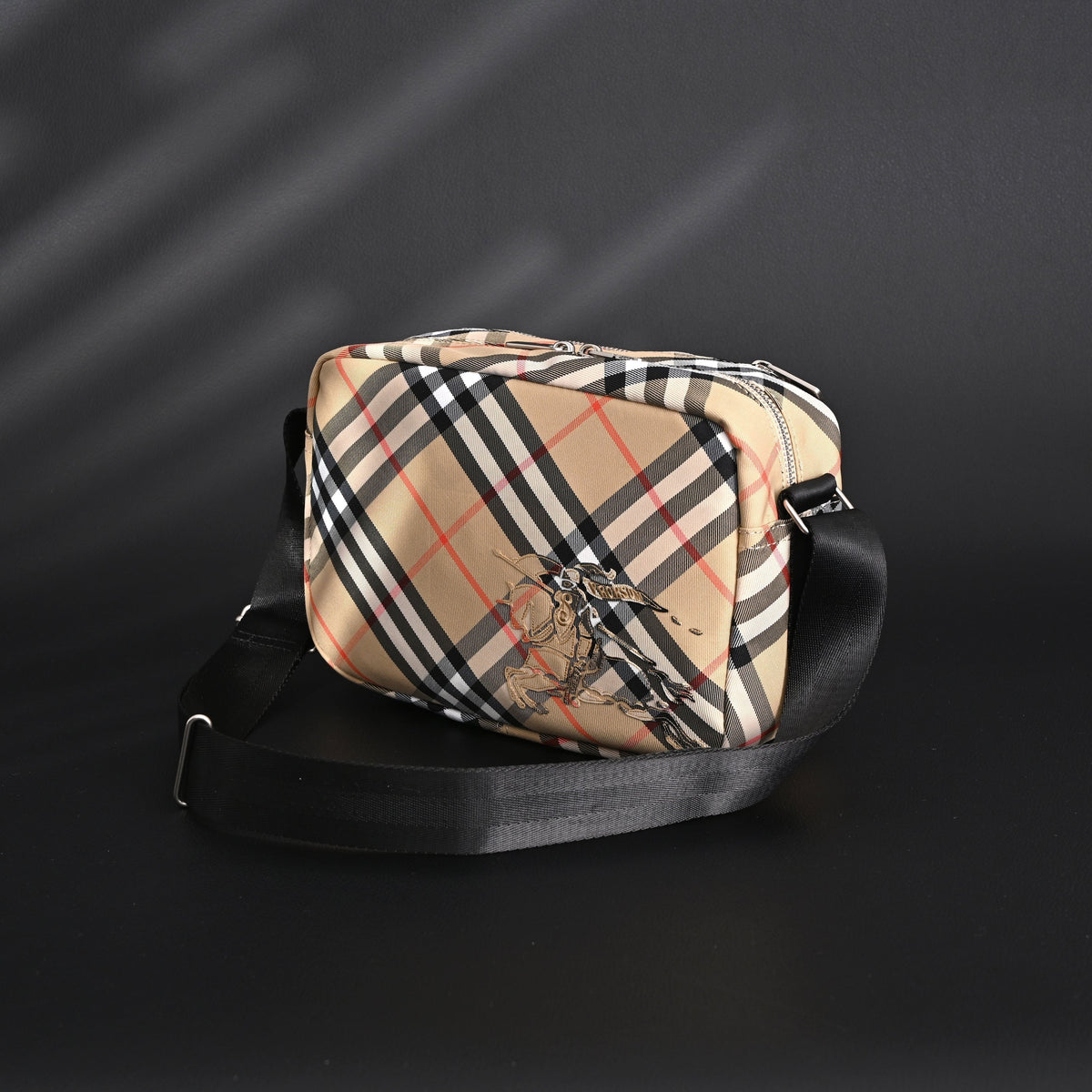 Burberry Vintage Check Canvas Crossbody Messenger Bag — view 3