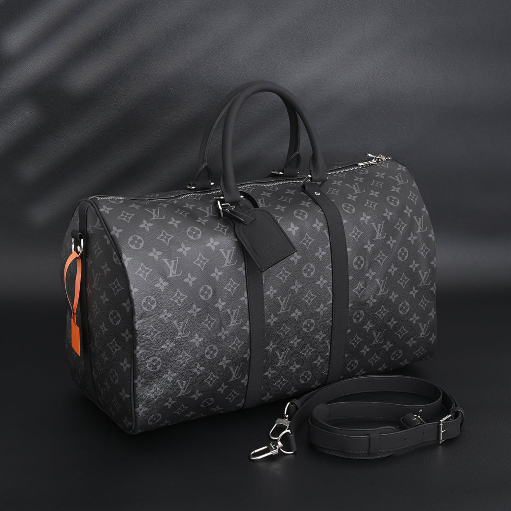 Louis Vuitton Keepall Bandoulière 50 Monogram Eclipse Travel Bag — view 1