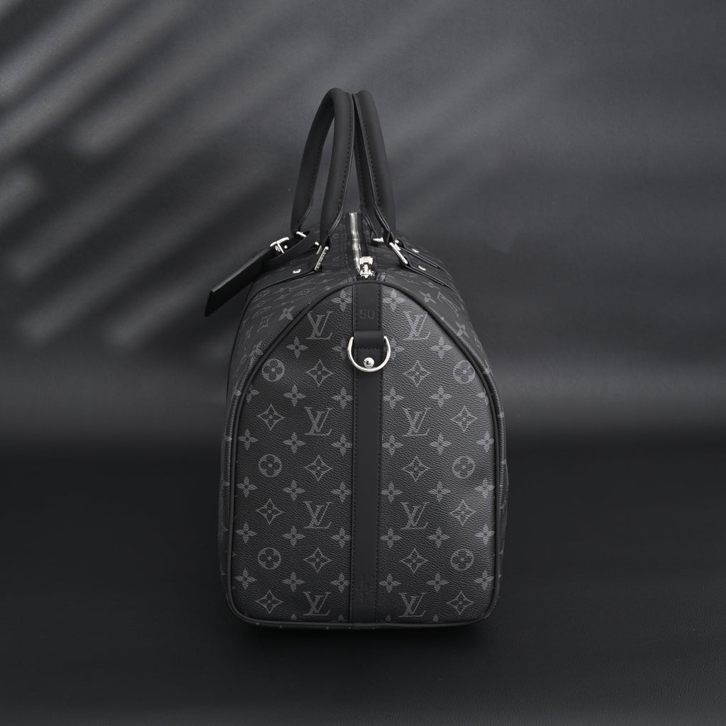 Louis Vuitton Keepall Bandoulière 50 Monogram Eclipse Travel Bag — view 6