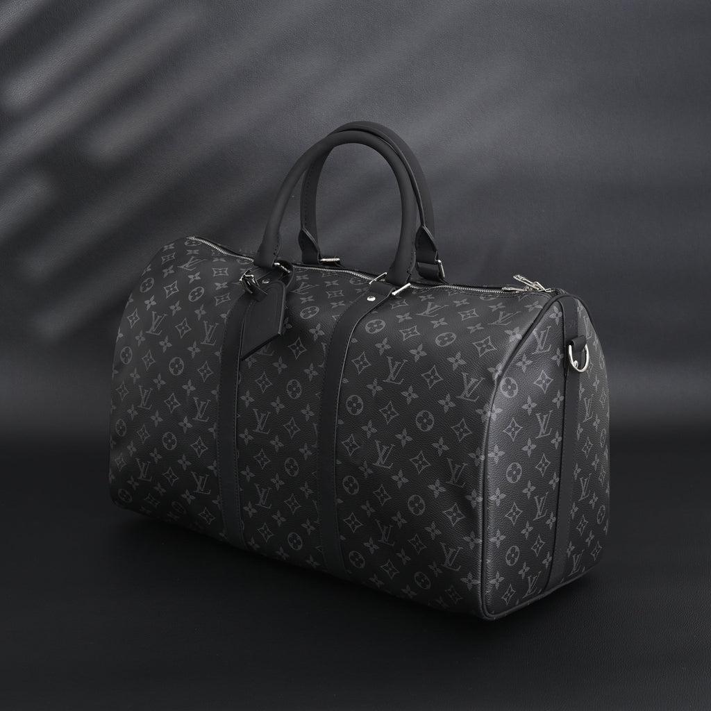 Louis Vuitton Keepall Bandoulière 50 Monogram Eclipse Travel Bag — view 2