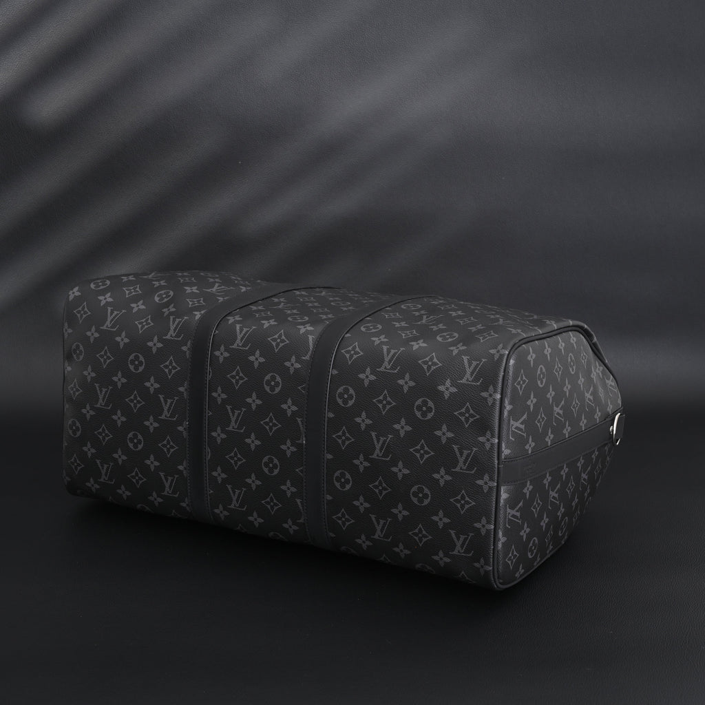 Louis Vuitton Keepall Bandoulière 50 Monogram Eclipse Travel Bag — view 3