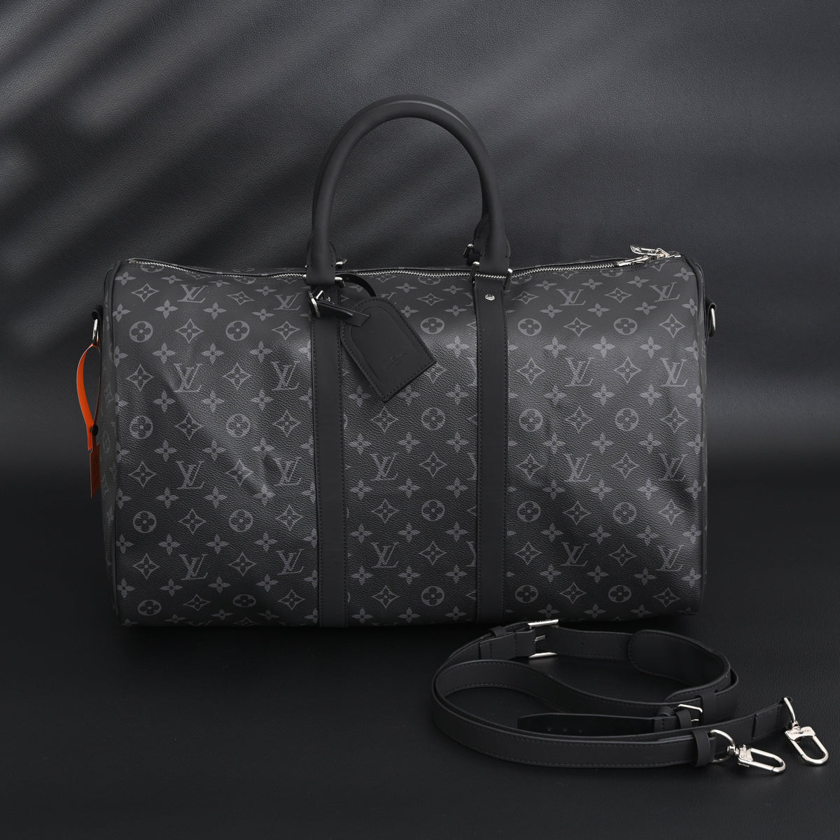 Louis Vuitton Keepall Bandoulière 50 Monogram Eclipse Travel Bag — view 7