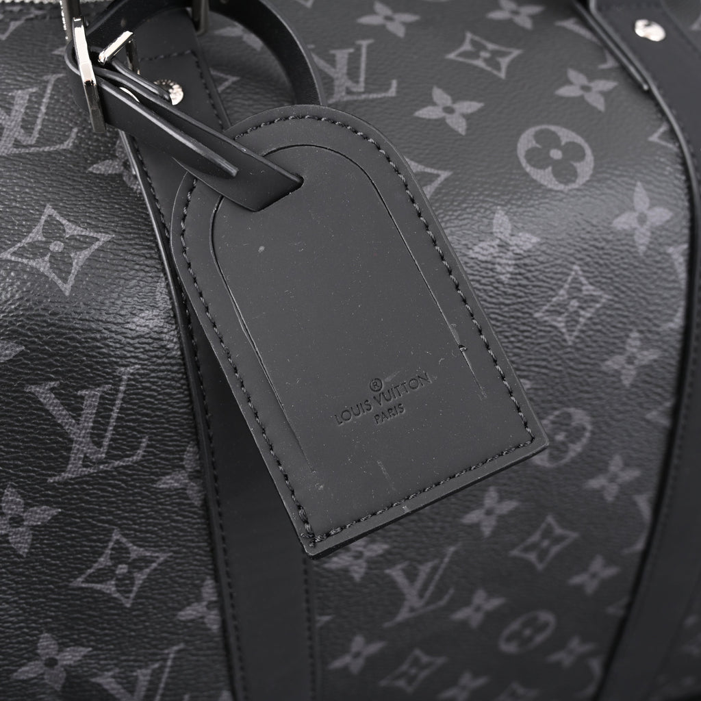 Louis Vuitton Keepall Bandoulière 50 Monogram Eclipse Travel Bag — view 8