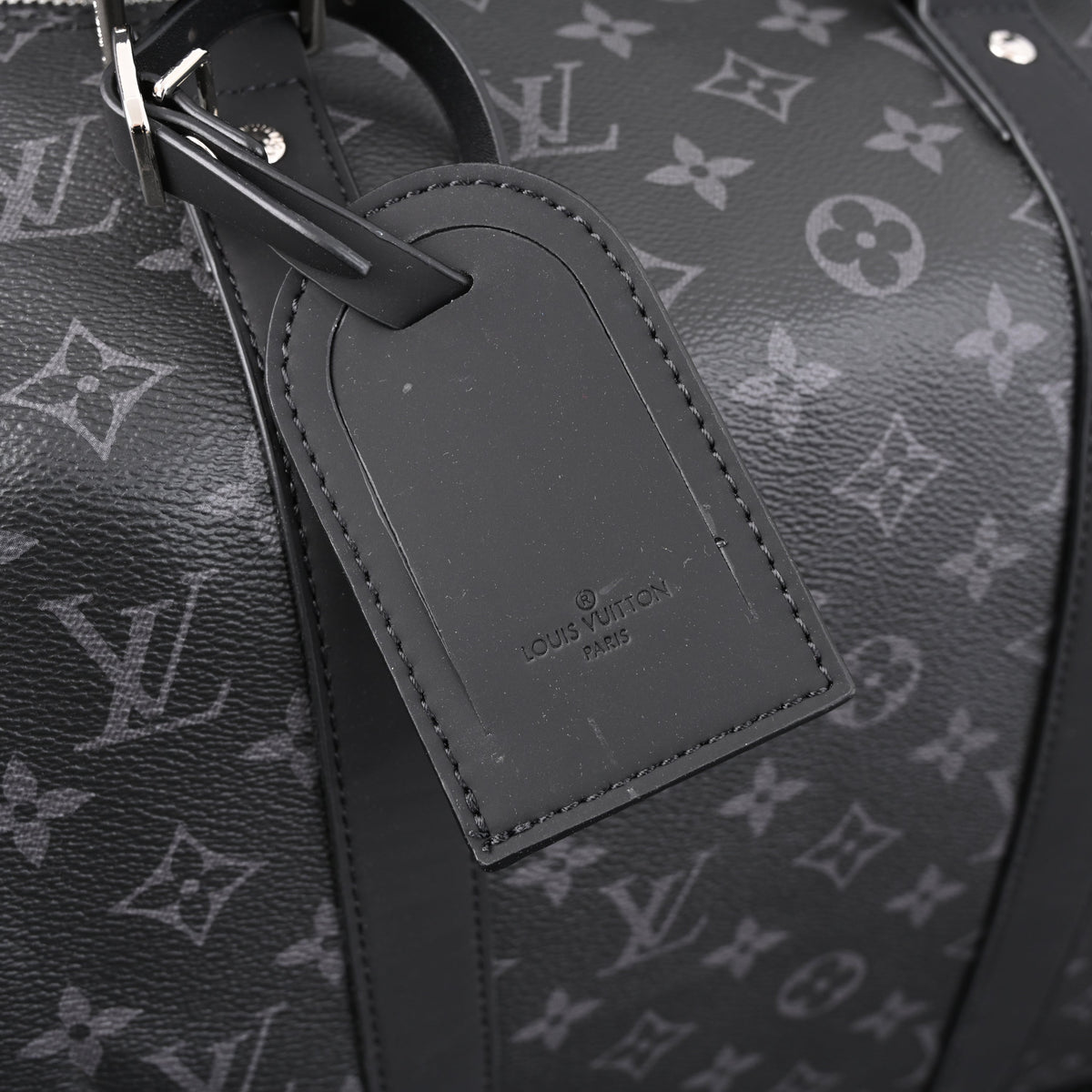 Louis Vuitton Keepall Bandoulière 50 Monogram Eclipse Travel Bag — view 8