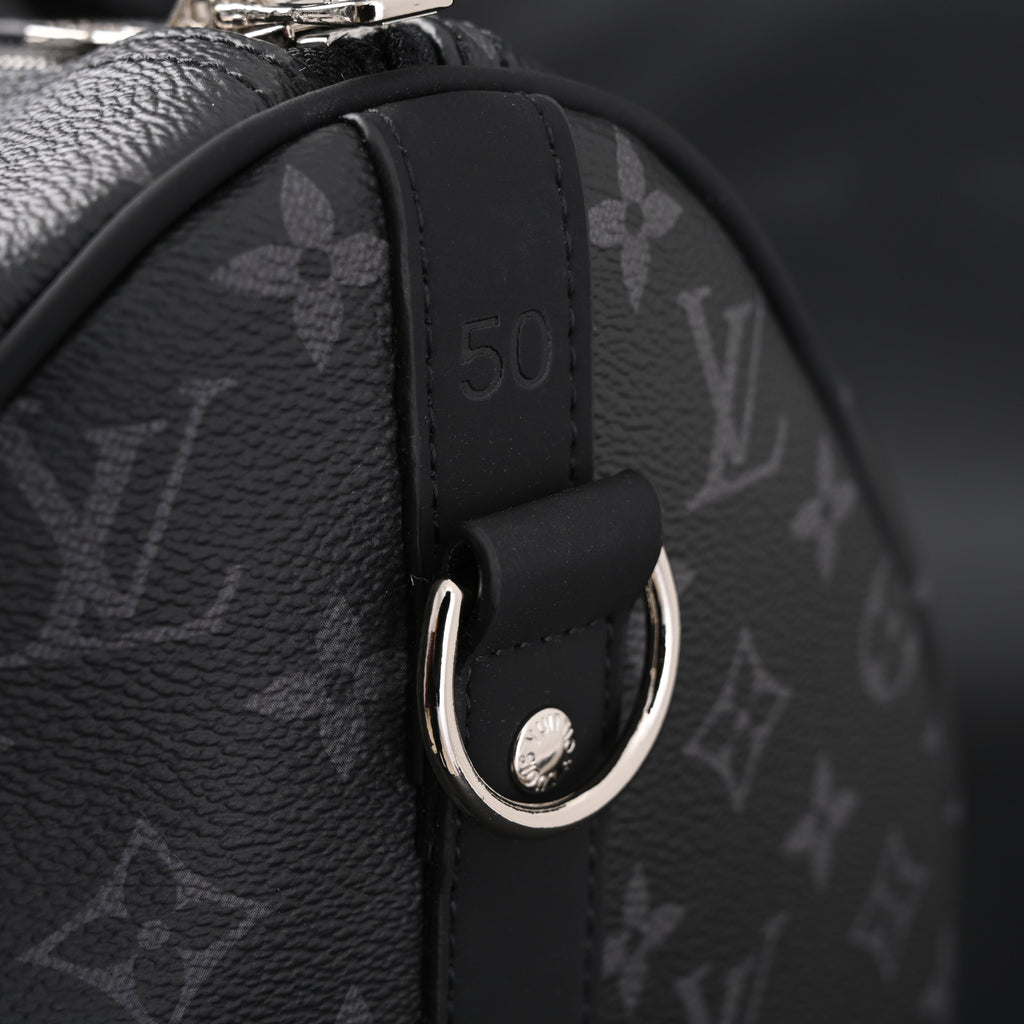 Louis Vuitton Keepall Bandoulière 50 Monogram Eclipse Travel Bag — view 5