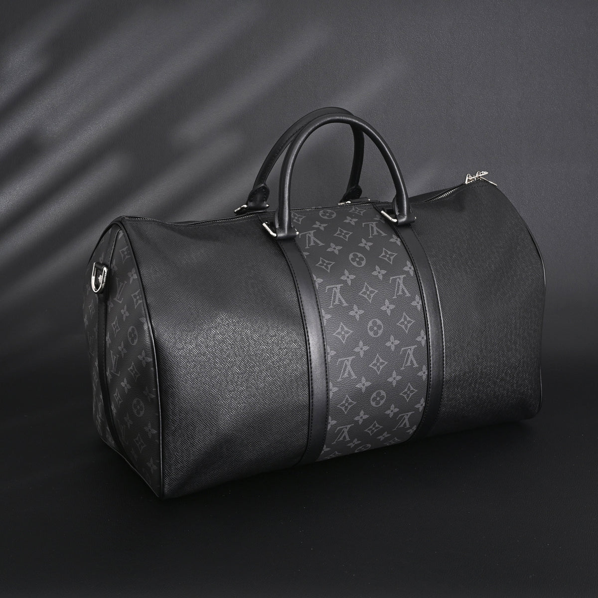 Louis Vuitton Keepall Bandoulière 50 – Monogram Eclipse Canvas Travel Bag — view 19