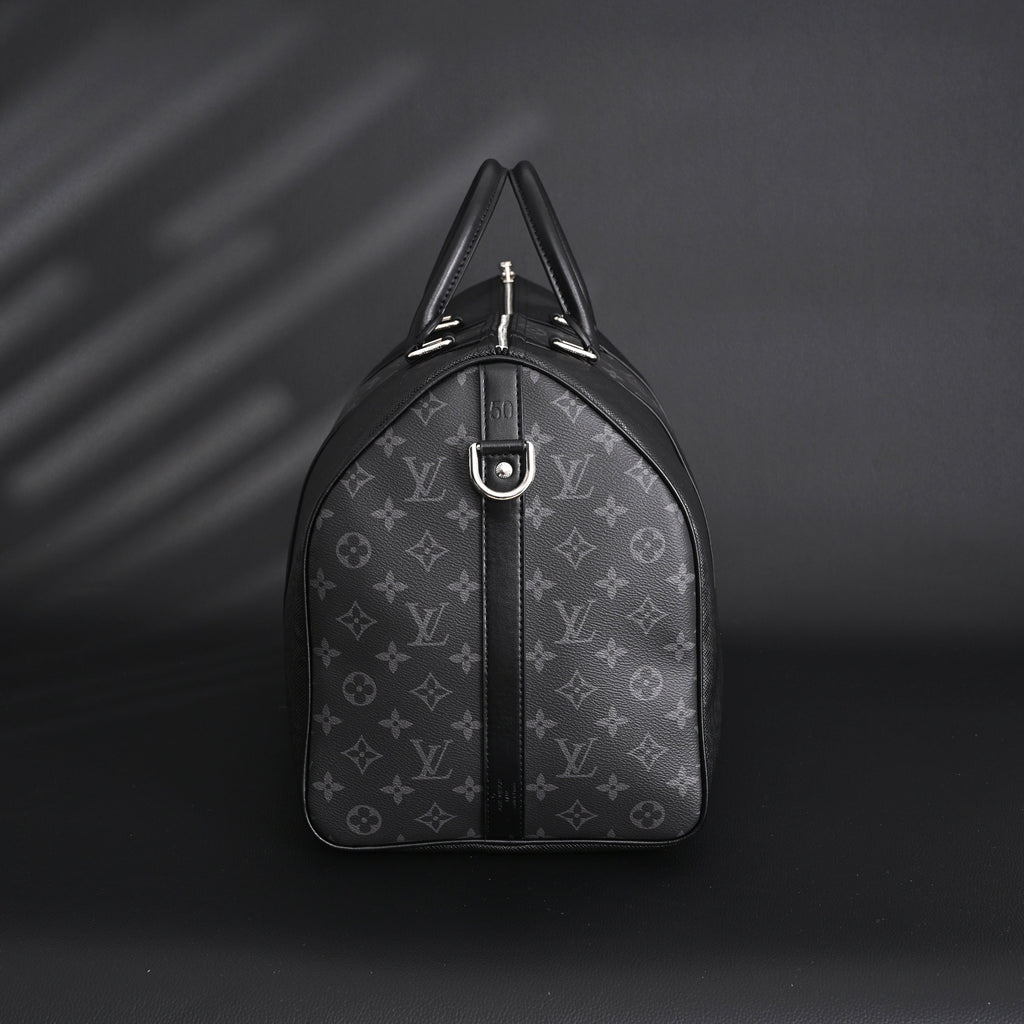 Louis Vuitton Keepall Bandoulière 50 – Monogram Eclipse Canvas Travel Bag — view 7
