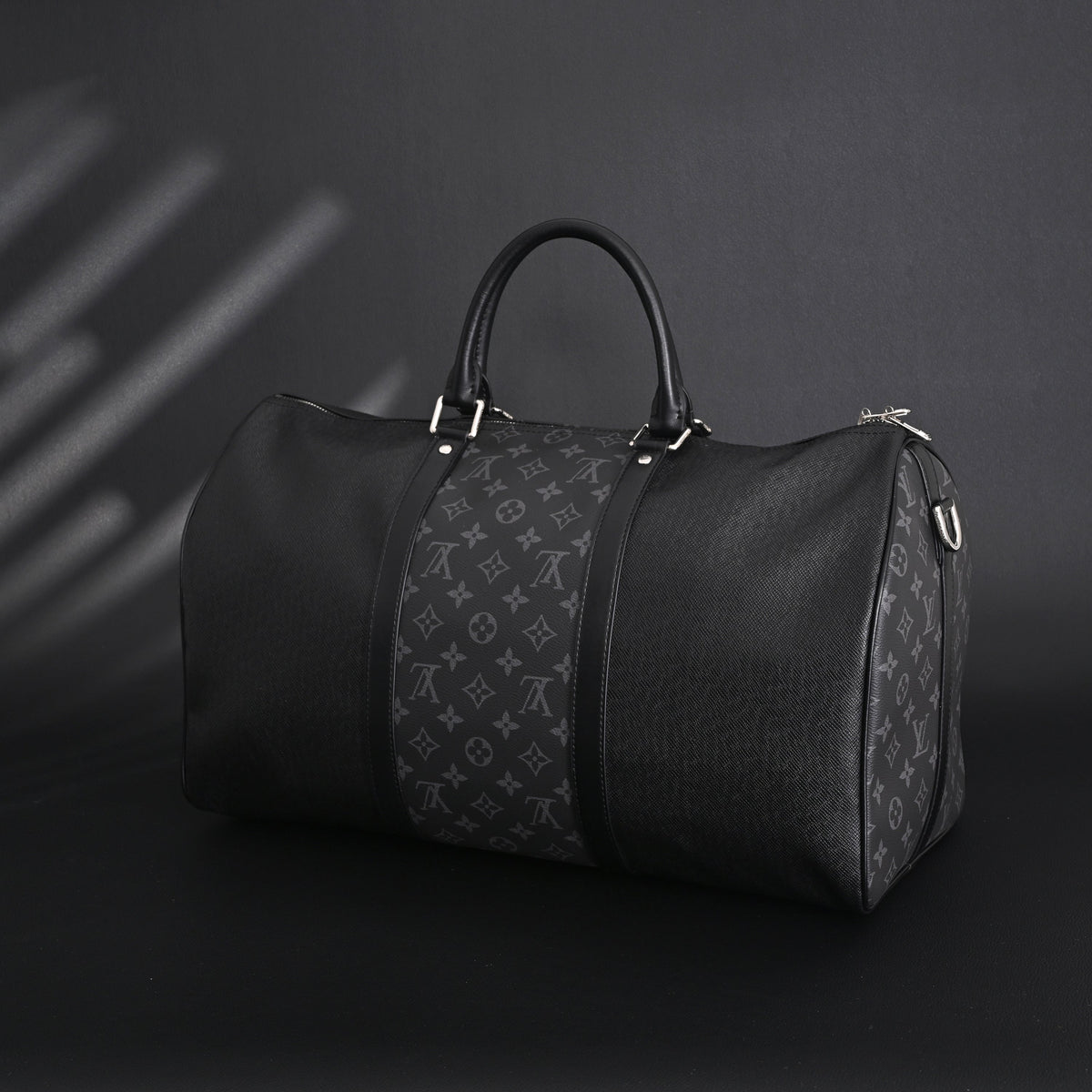 Louis Vuitton Keepall Bandoulière 50 – Monogram Eclipse Canvas Travel Bag — view 9