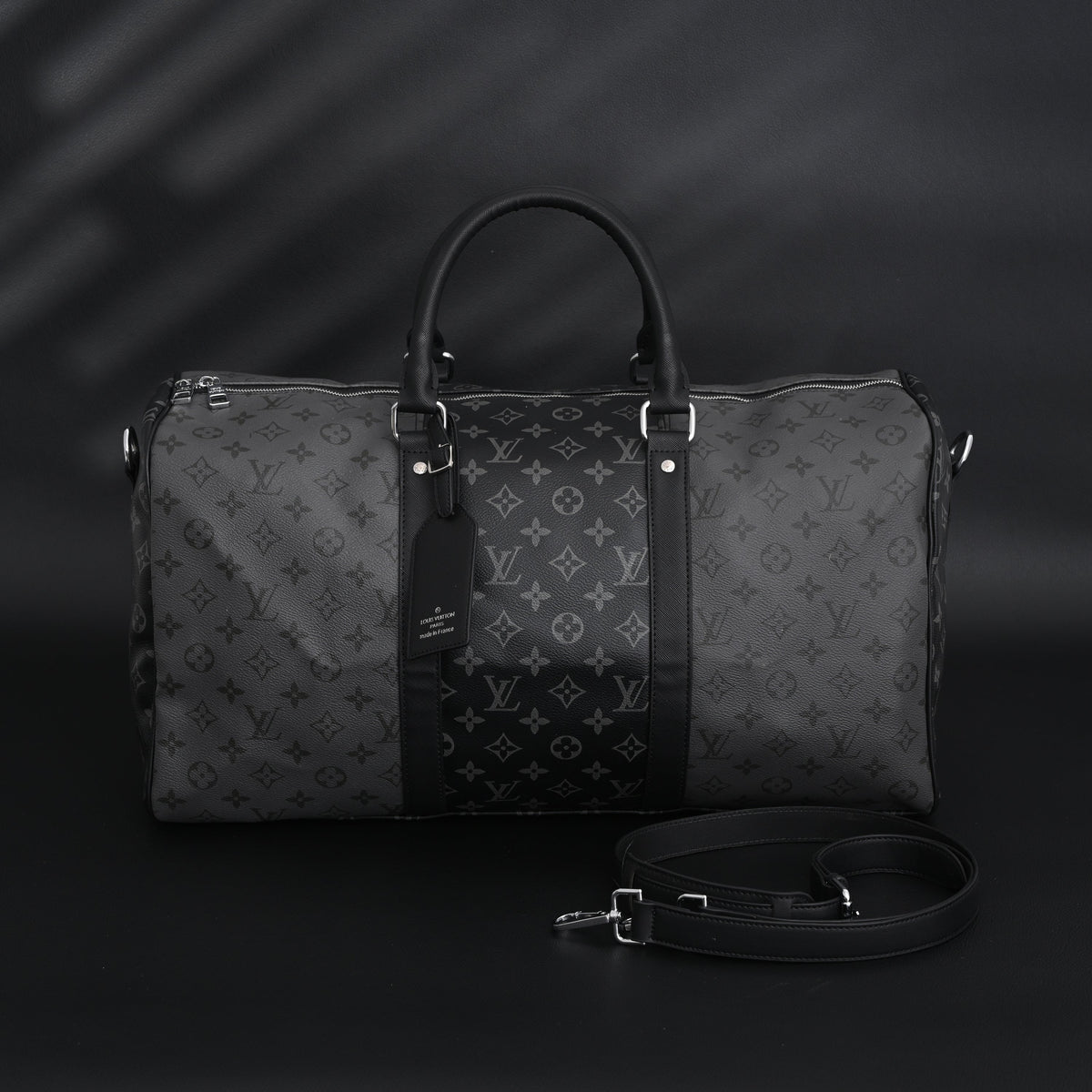 Louis Vuitton Keepall Bandoulière 45 Monogram Eclipse Travel Bag — view 11