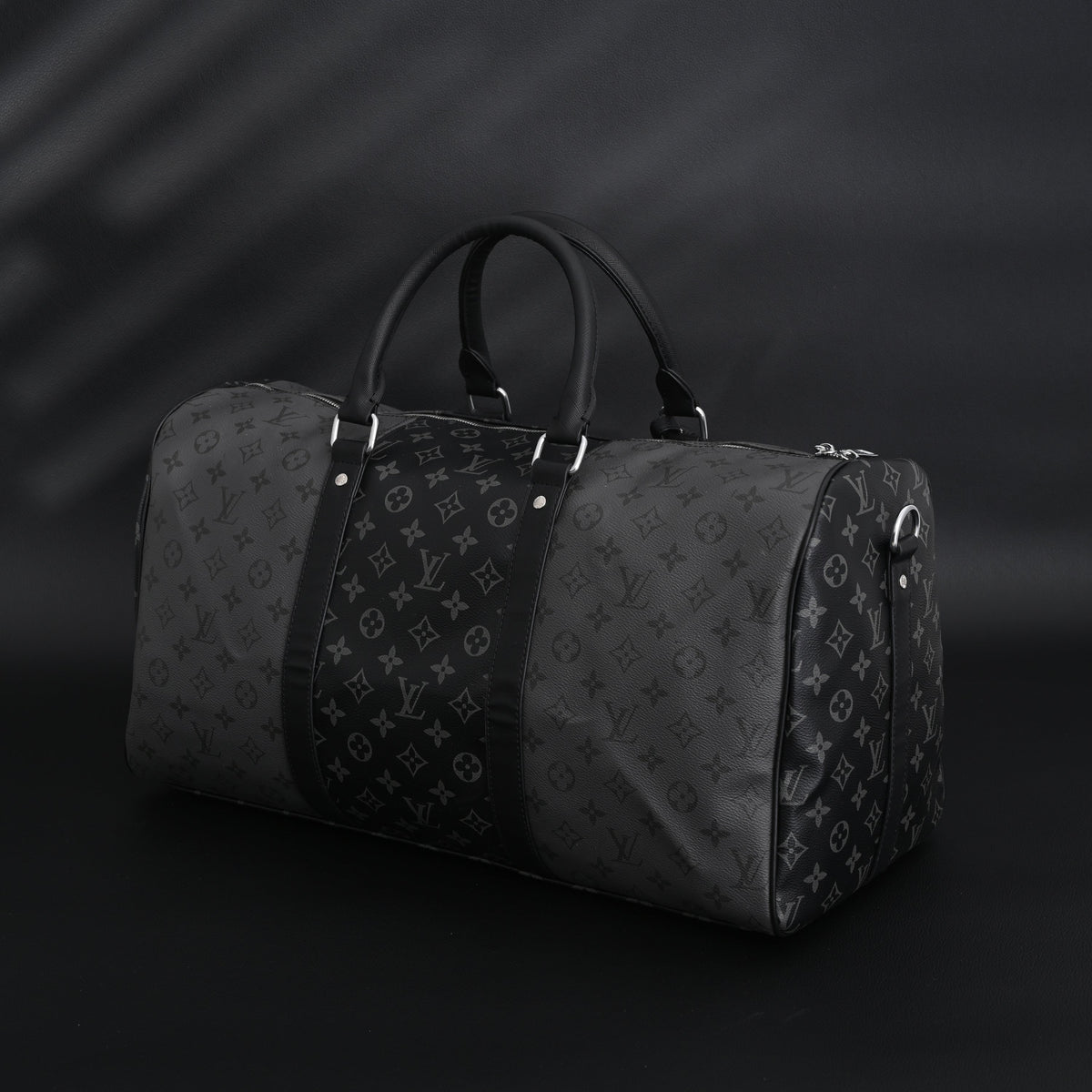 Louis Vuitton Keepall Bandoulière 45 Monogram Eclipse Travel Bag — view 2