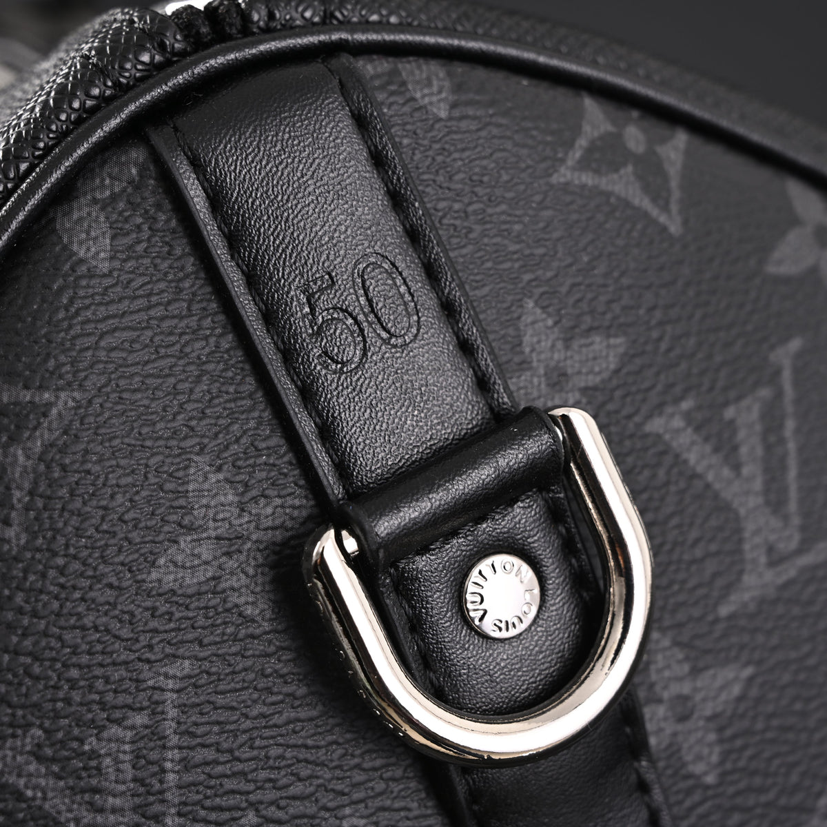 Louis Vuitton Keepall Bandoulière 50 – Monogram Eclipse Canvas Travel Bag — view 5