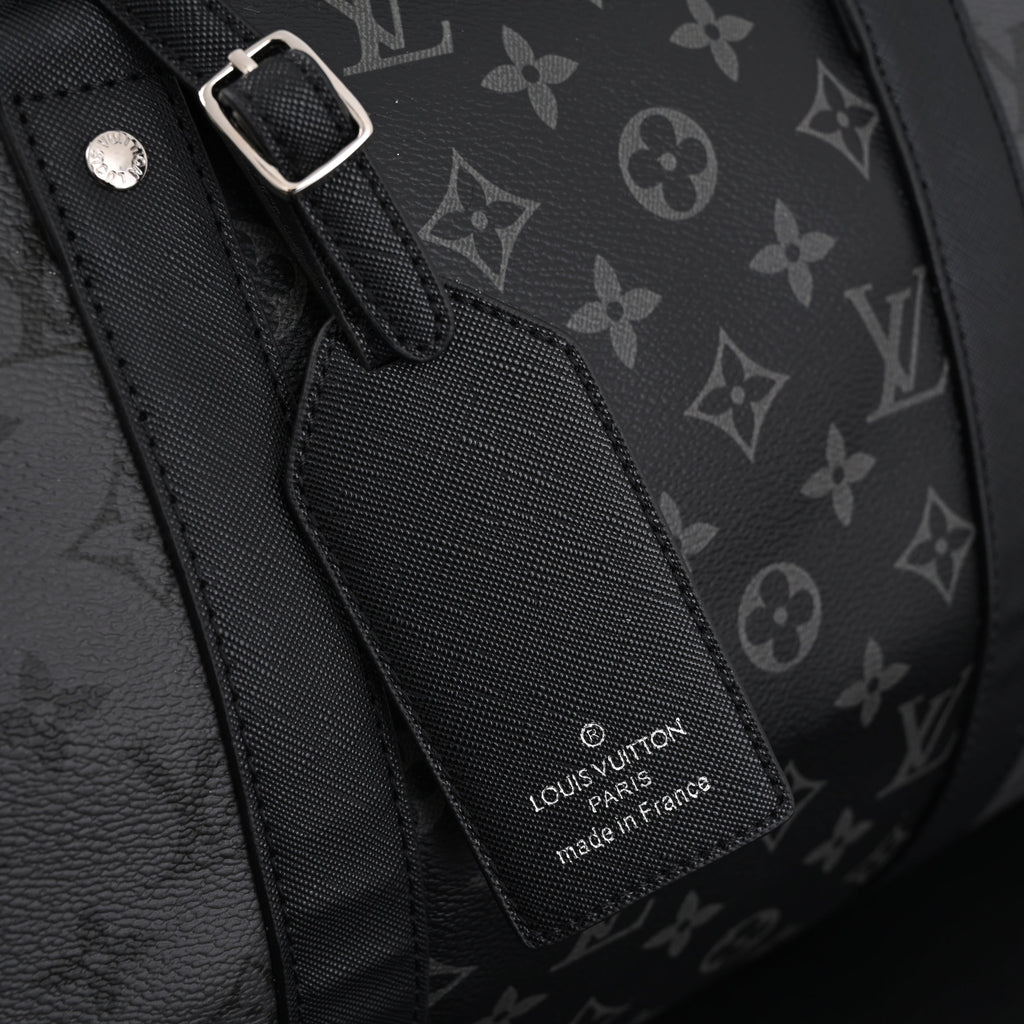 Louis Vuitton Keepall Bandoulière 45 Monogram Eclipse Travel Bag — view 8