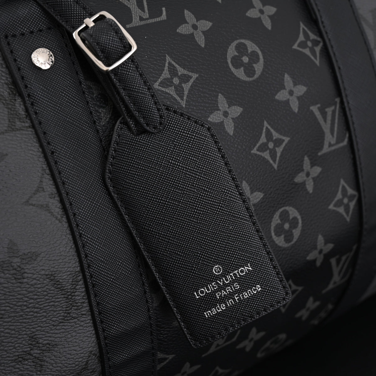 Louis Vuitton Keepall Bandoulière 45 Monogram Eclipse Travel Bag — view 8