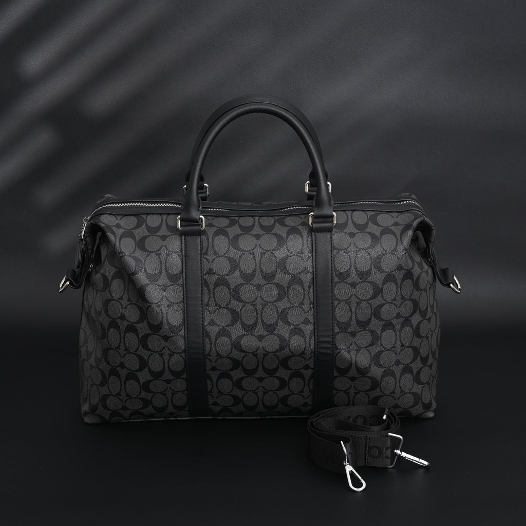 Coach Metropolitan Duffel Bag in Signature Black Canvas — view 1