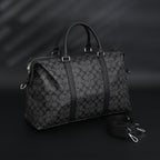 Coach Metropolitan Duffel Bag in Signature Black Canvas — view 11