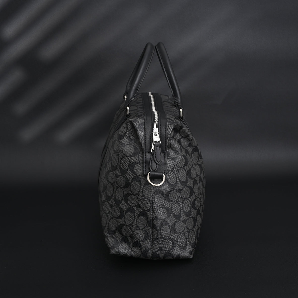 Coach Metropolitan Duffel Bag in Signature Black Canvas — view 4