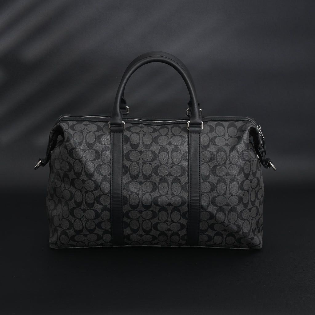 Coach Metropolitan Duffel Bag in Signature Black Canvas — view 13