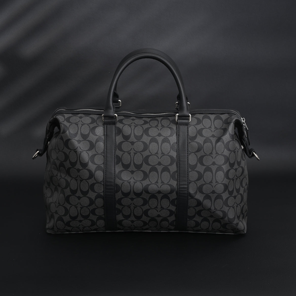 Coach Metropolitan Duffel Bag in Signature Black Canvas — view 13