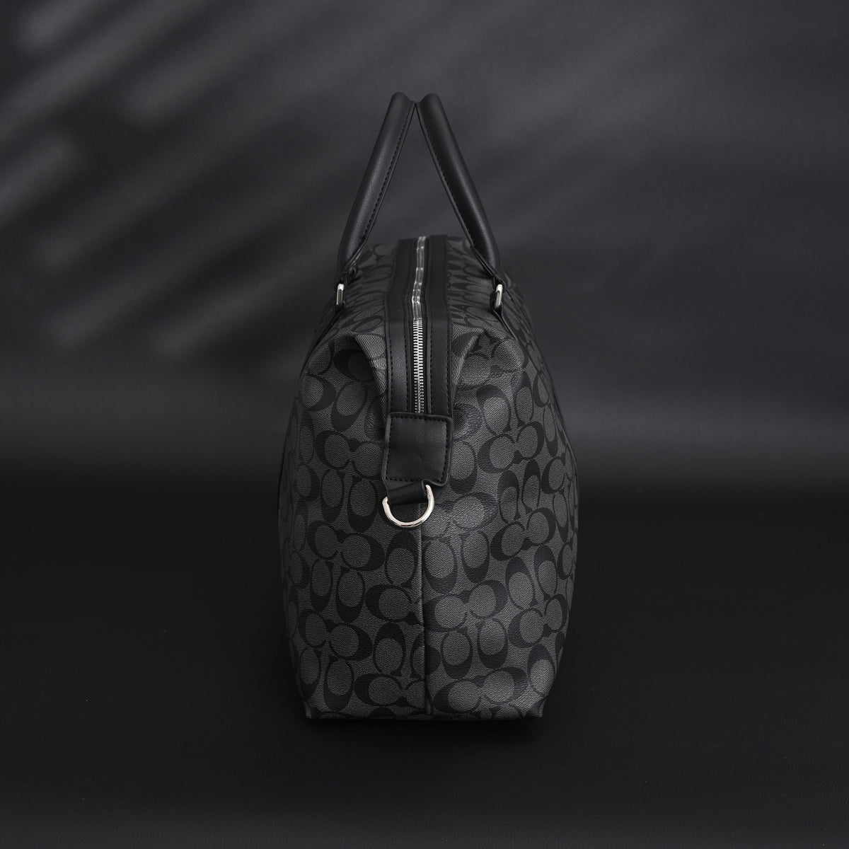 Coach Metropolitan Duffel Bag in Signature Black Canvas — view 12