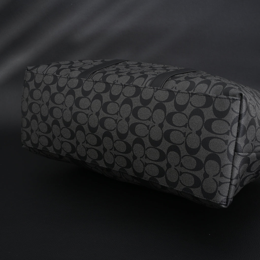 Coach Metropolitan Duffel Bag in Signature Black Canvas — view 14