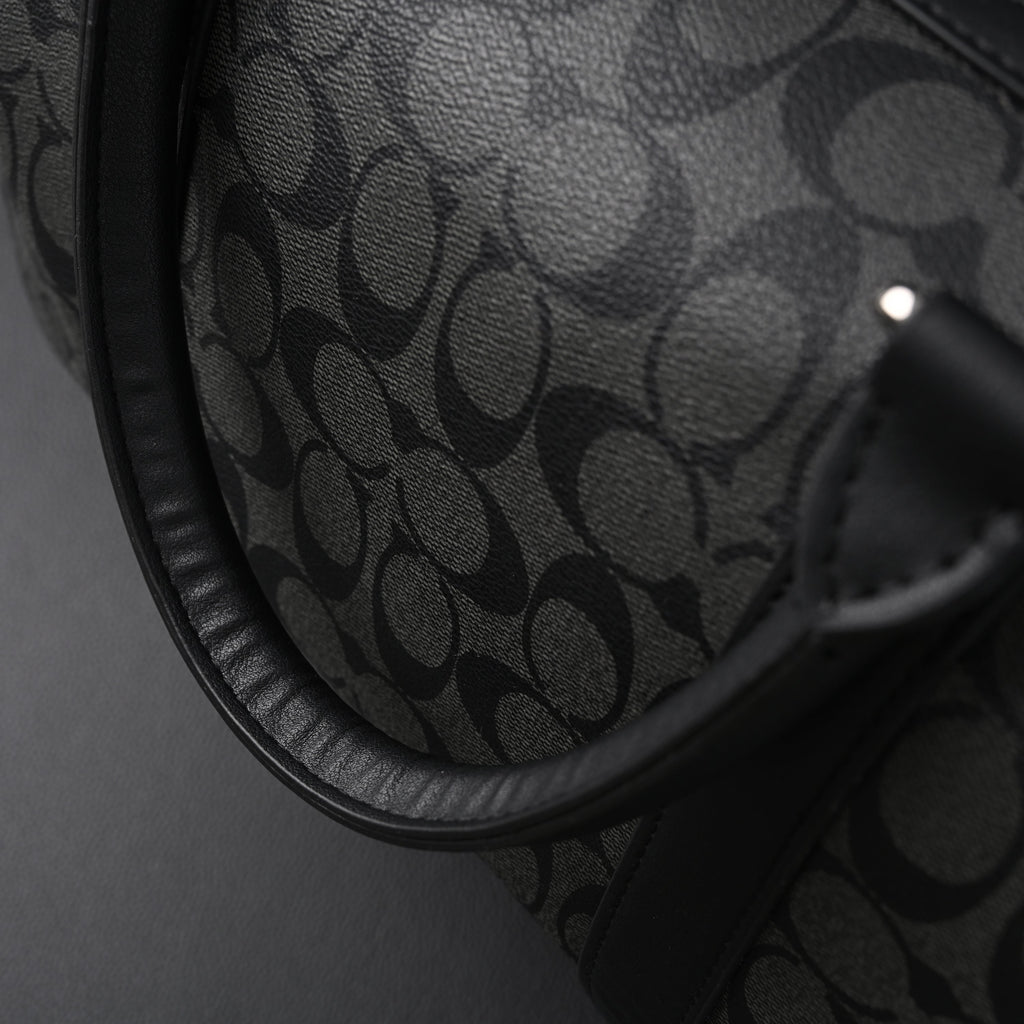 Coach Metropolitan Duffel Bag in Signature Black Canvas — view 16