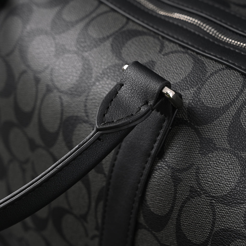 Coach Metropolitan Duffel Bag in Signature Black Canvas — view 15