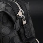 Coach Metropolitan Duffel Bag in Signature Black Canvas — view 7