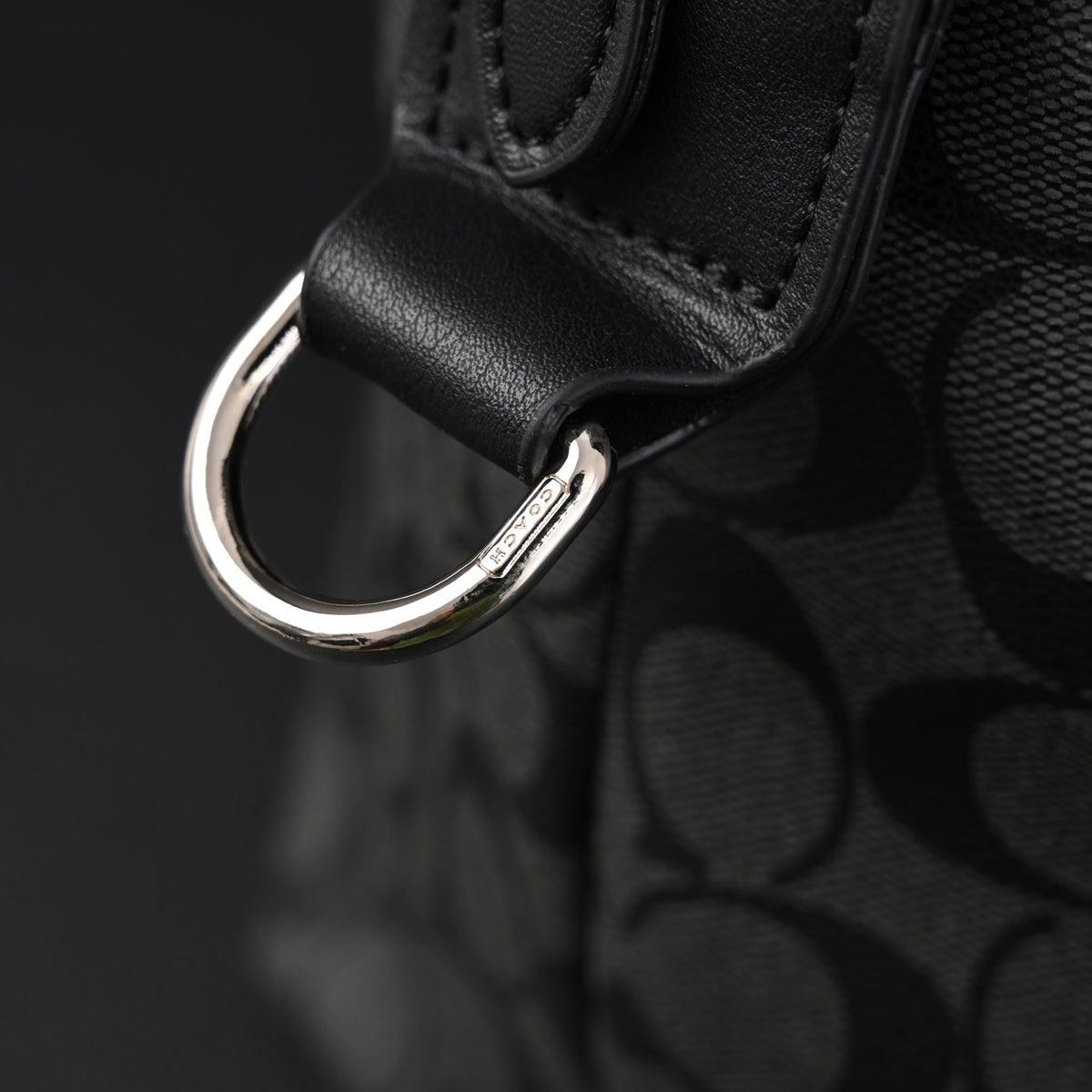 Coach Metropolitan Duffel Bag in Signature Black Canvas — view 17