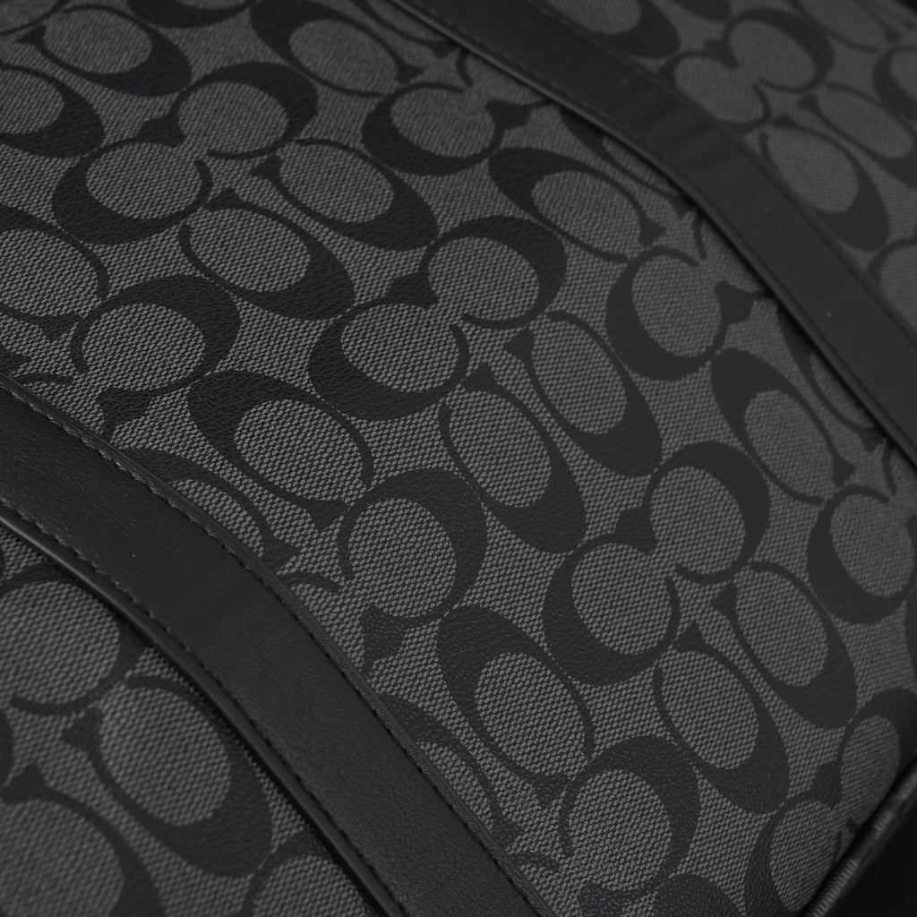 Coach Metropolitan Duffel Bag in Signature Black Canvas — view 18