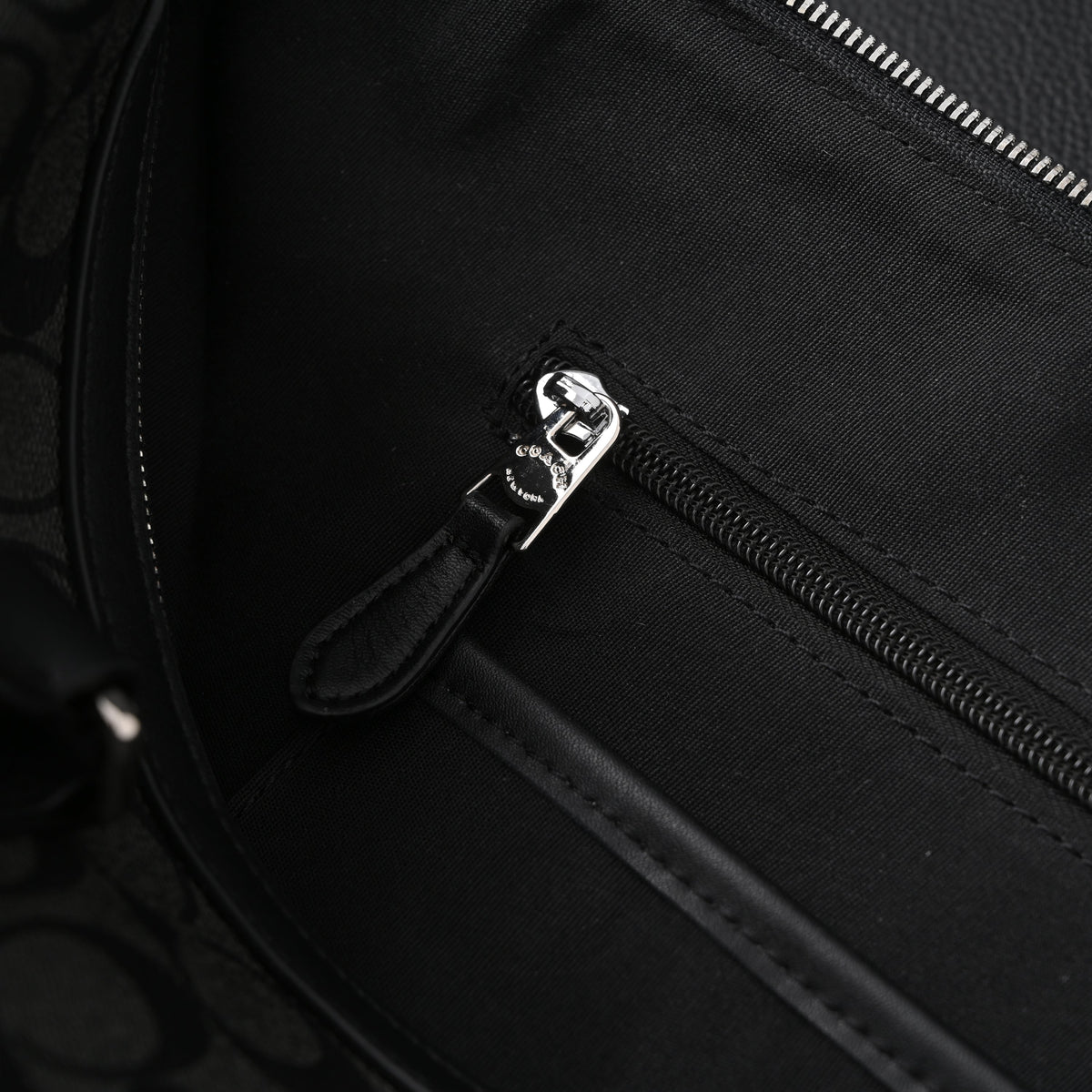 Coach Metropolitan Duffel Bag in Signature Black Canvas — view 2