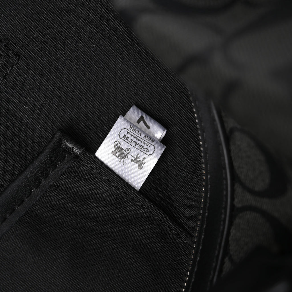 Coach Metropolitan Duffel Bag in Signature Black Canvas — view 9