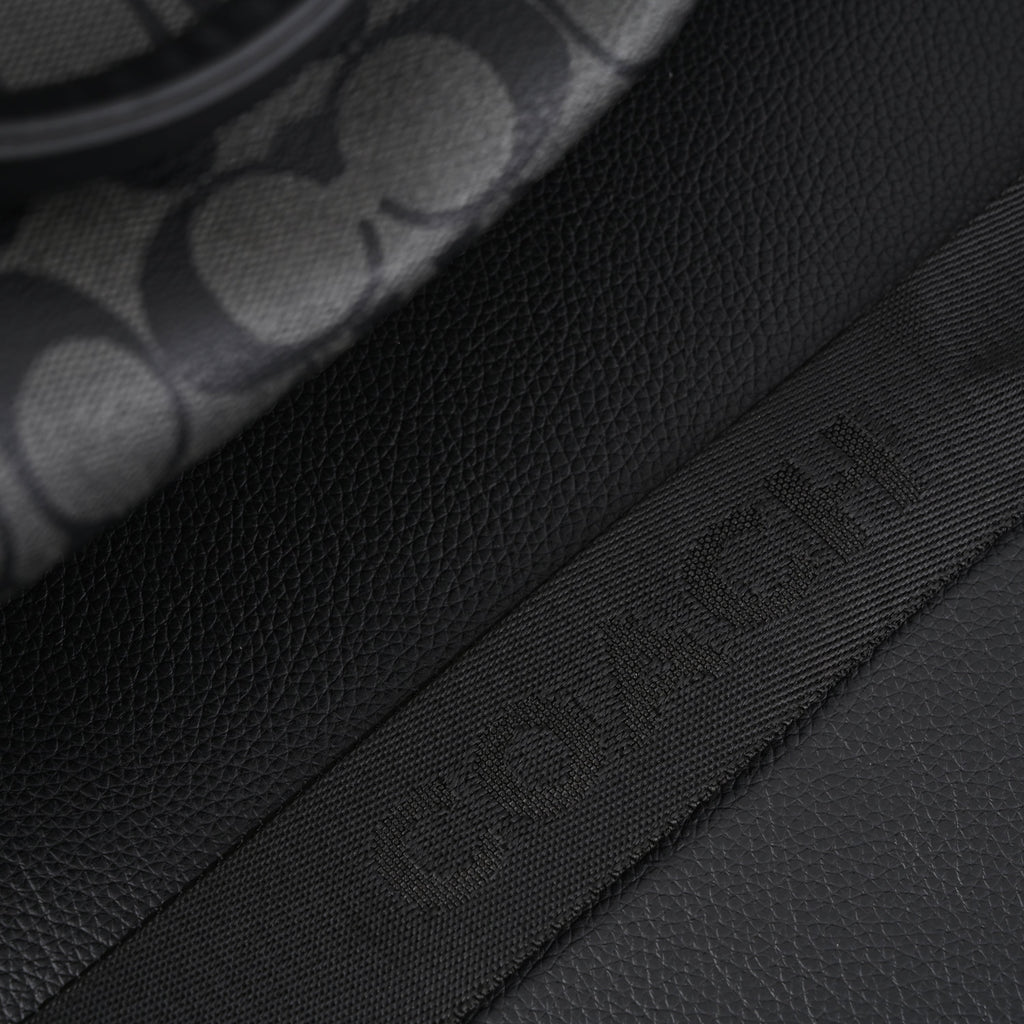 Coach Metropolitan Duffel Bag in Signature Black Canvas — view 5