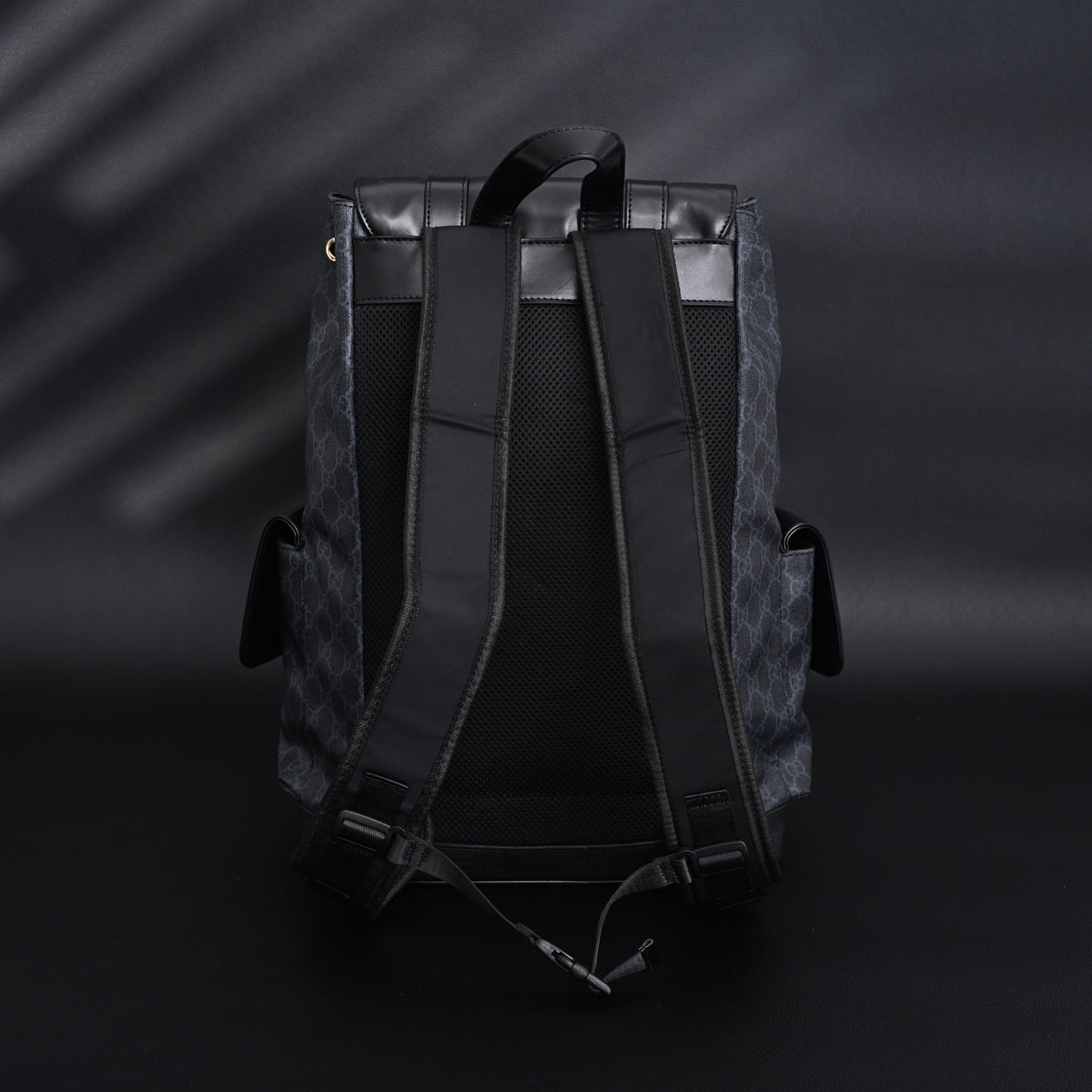 Gucci GG Supreme Monogram Backpack with Web Stripe — view 3