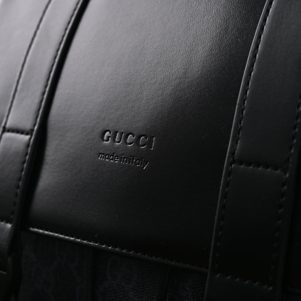 Gucci GG Supreme Monogram Backpack with Web Stripe — view 6