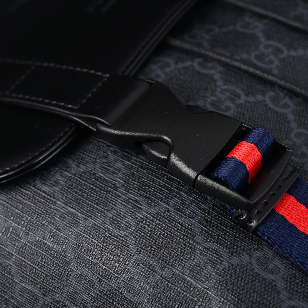 Gucci GG Supreme Monogram Backpack with Web Stripe — view 8