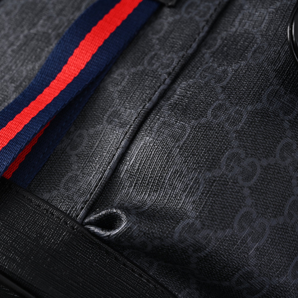 Gucci GG Supreme Monogram Backpack with Web Stripe — view 13