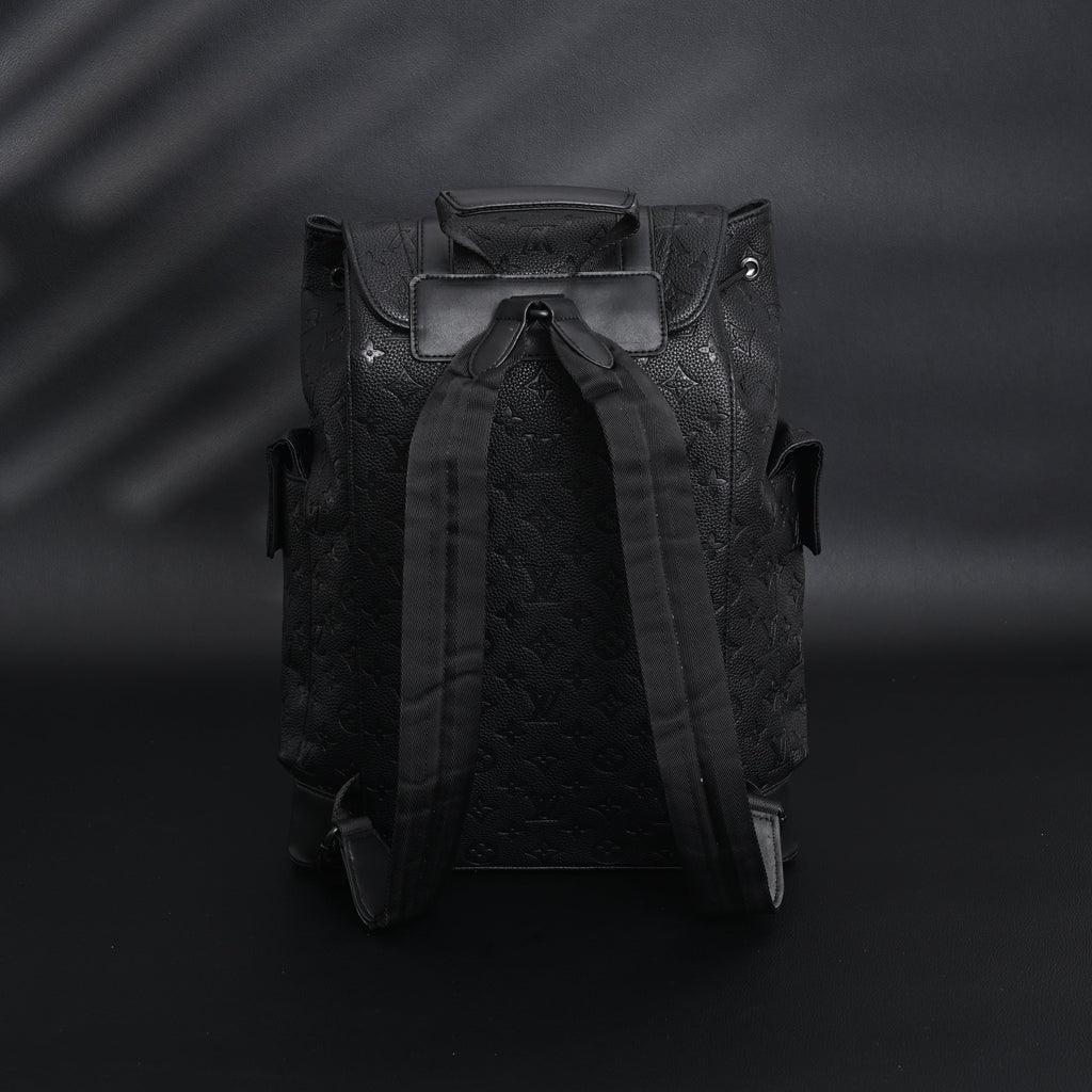Louis Vuitton Christopher PM Backpack Monogram Shadow Black Leather — view 13