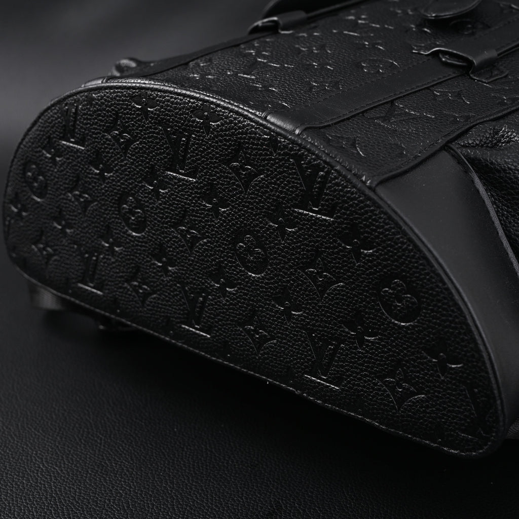 Louis Vuitton Christopher PM Backpack Monogram Shadow Black Leather — view 15